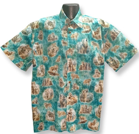 Jungle Paradise Hawaiian Shirt- Made in USA- 100% Cotton